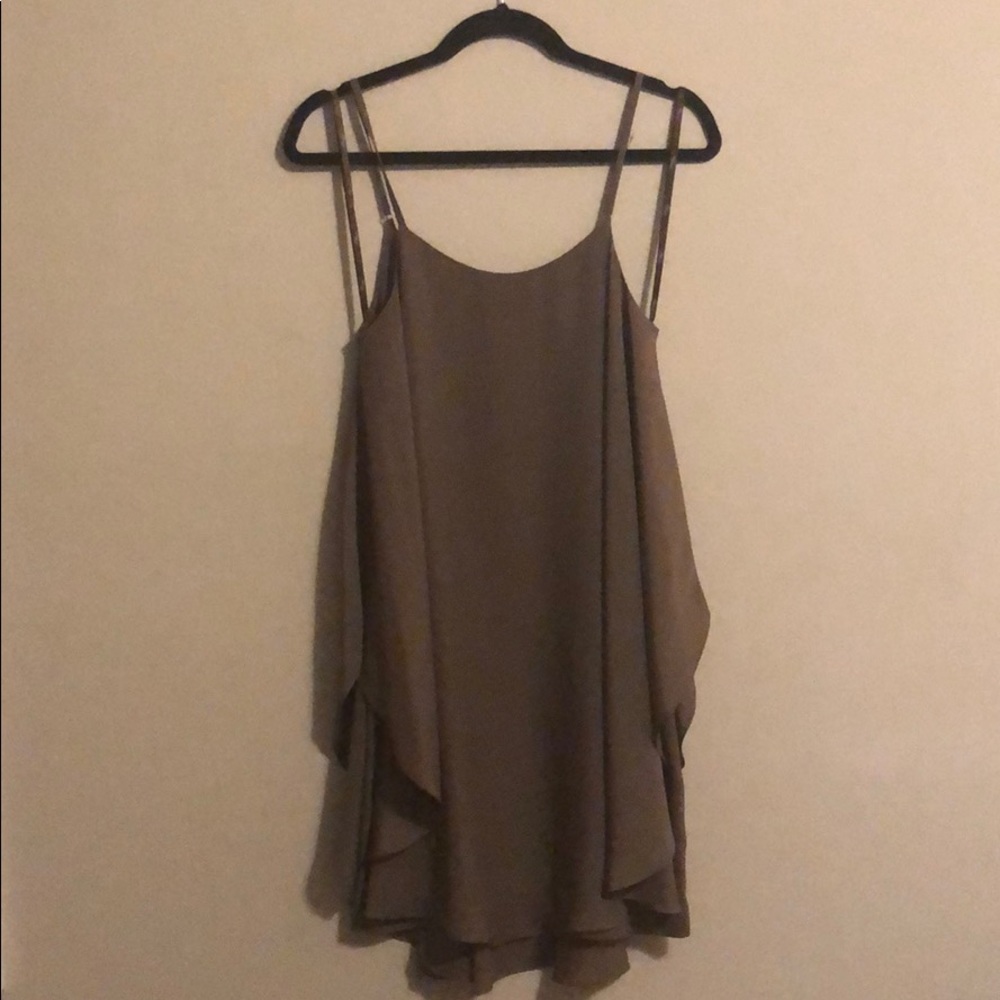 Taupe/Natural Suzi Chin Spaghetti Strap dress